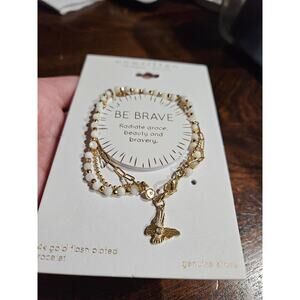 UNWRITTEN Be Brave Layered Bracelet ~ Radiate Grace Beauty and Bravery